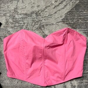 La Hearts Vibrant Pink Strapless Top